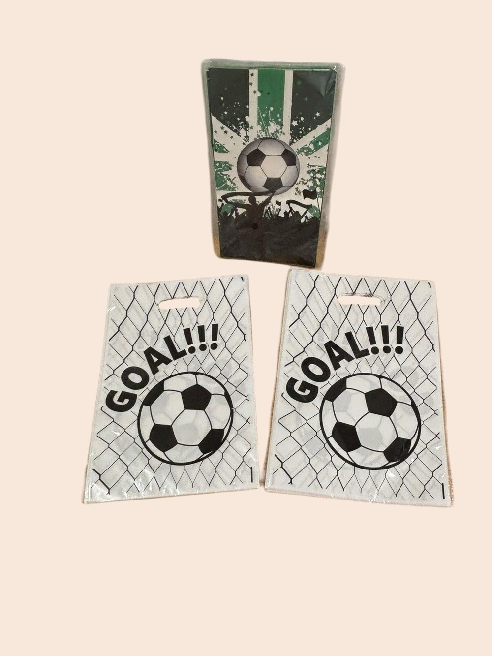 Soccer Goal Party Favor Bags - Black & White